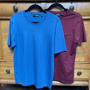 Two Men's Solid Murano Liquid tshirts